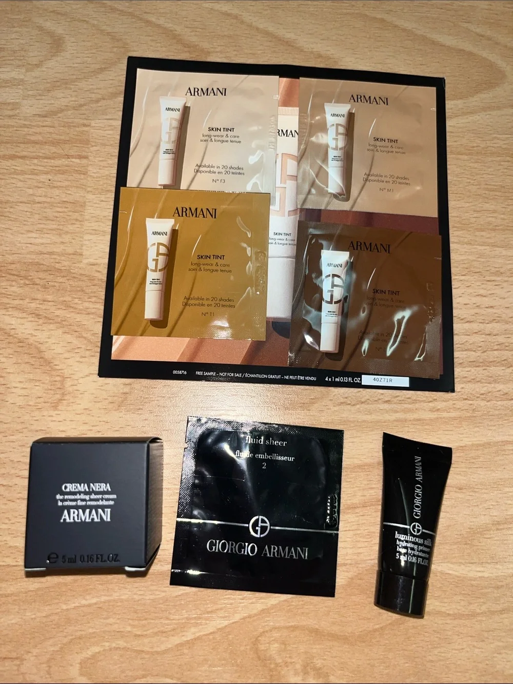Giorgio Armani Foundation and Primer Samples 7X